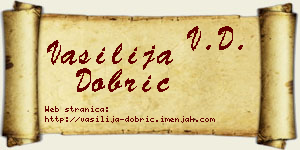 Vasilija Dobrić vizit kartica